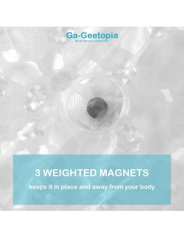 Cortina de Ducha Ga-Geetopia EVA Transparente 3D 180x180 cm