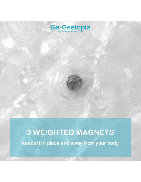 Cortina de Ducha Ga-Geetopia EVA Transparente 3D 180x180 cm