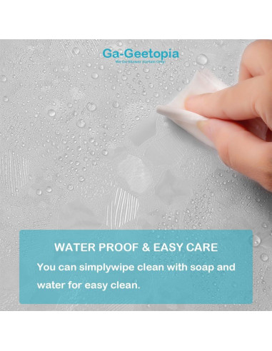 Cortina de Ducha Ga-Geetopia EVA Transparente 3D 180x180 cm