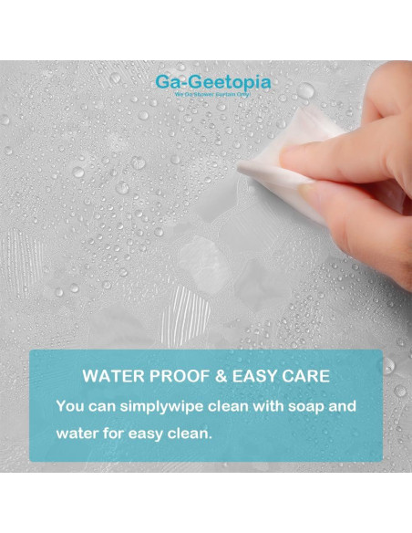 Cortina de Ducha Ga-Geetopia EVA Transparente 3D 180x180 cm