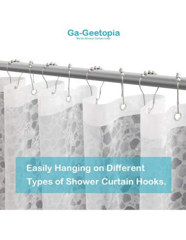 Cortina de Ducha Ga-Geetopia EVA Transparente 3D 180x180 cm