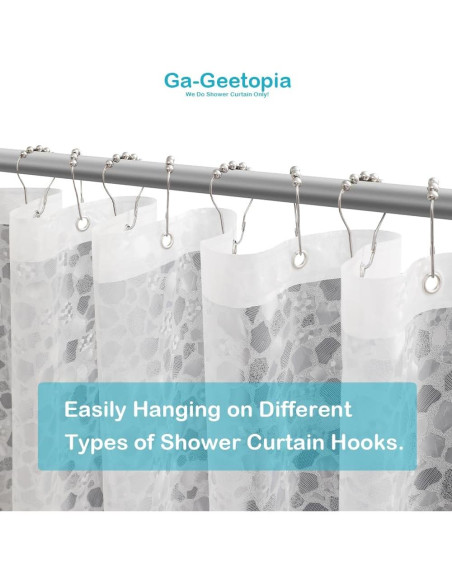 Cortina de Ducha Ga-Geetopia EVA Transparente 3D 180x180 cm