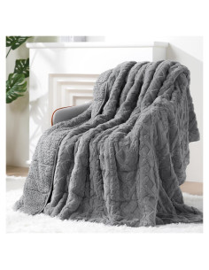 Manta con peso Eazfy Pro Sherpa 152x203 cm 6.8 kg Gris