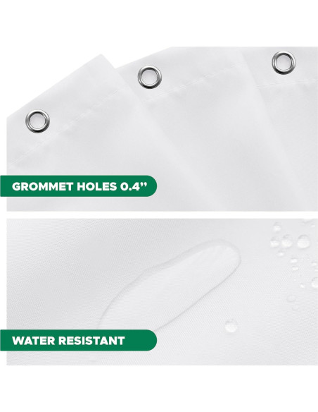 Cortina de Ducha de Tela Blanca Biscaynebay 182.88 cm x 182.88 cm