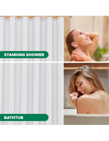 Cortina de Ducha de Tela Blanca Biscaynebay 182.88 cm x 182.88 cm