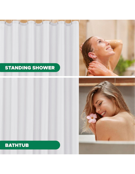 Cortina de Ducha de Tela Blanca Biscaynebay 182.88 cm x 182.88 cm