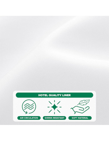 Cortina de Ducha de Tela Blanca Biscaynebay 182.88 cm x 182.88 cm