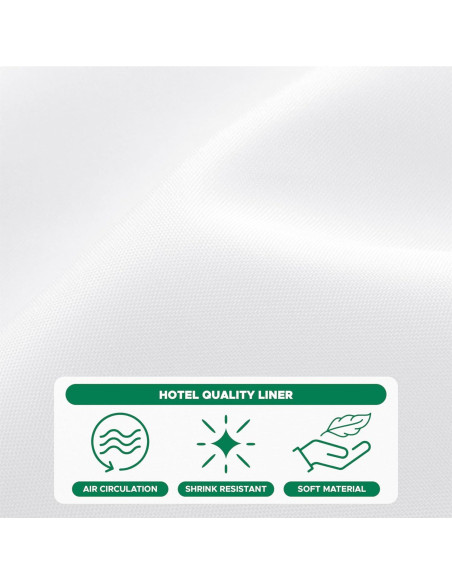 Cortina de Ducha de Tela Blanca Biscaynebay 182.88 cm x 182.88 cm