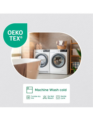 Cortina de Ducha de Tela Blanca Biscaynebay 182.88 cm x 182.88 cm