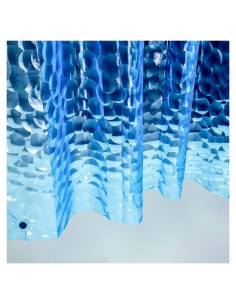 Cortina de Ducha Ga-Geetopia EVA 72x72cm Azul Repelente