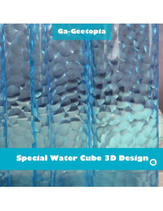 Cortina de Ducha Ga-Geetopia EVA 72x72cm Azul Repelente 2