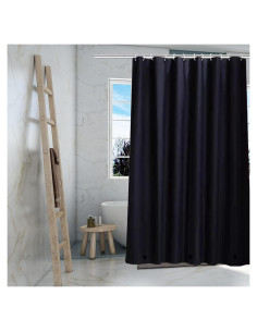 Forro de Ducha TIKABC PEVA 4G Negro 182.88x182.88 cm Impermeable