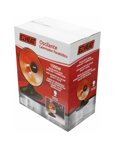 Calentador radiante eléctrico EZ-HEAT 1000W oscilante 70