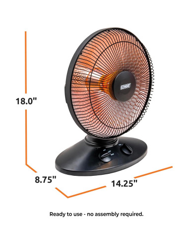 Calentador radiante eléctrico EZ-HEAT 1000W oscilante 70