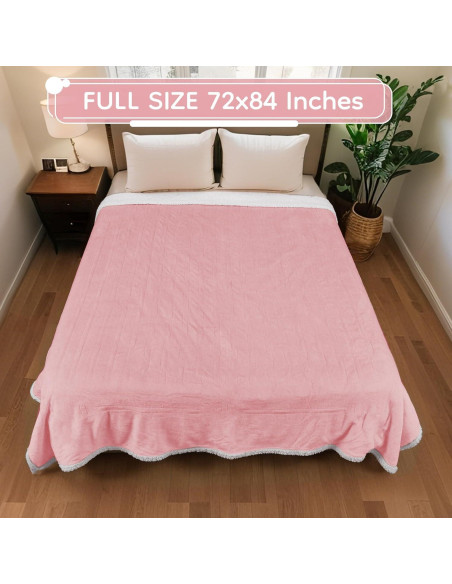 Manta Eléctrica Calentada LaffyLo 183x213cm Rosa Suave