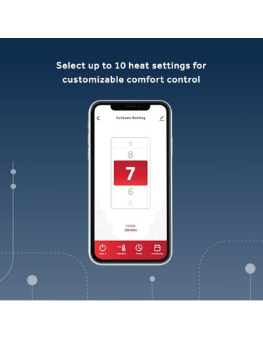 Manta Térmica Eléctrica Sunbeam Rey WiFi Terciopelo Doble Temperatura