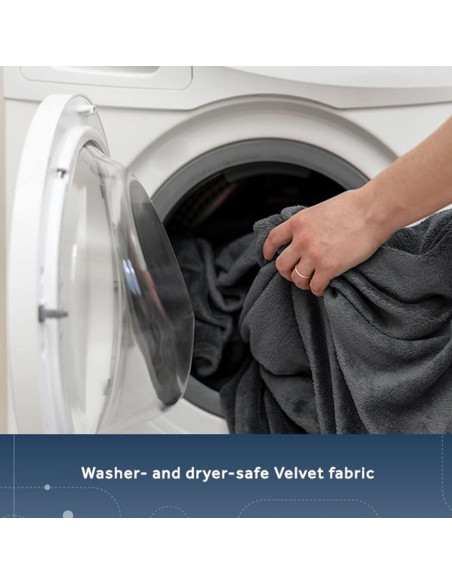 Manta Térmica Eléctrica Sunbeam Rey WiFi Terciopelo Doble Temperatura