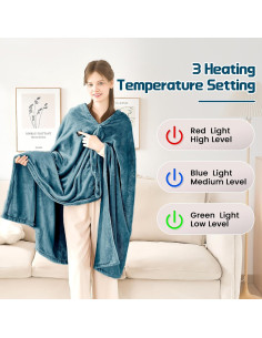 Manta Térmica Eléctrica MAXEVE 10000mAh Azul Polvoriento 2