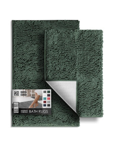 Conjunto de Alfombrillas de Baño Hearth & Harbor 2 Piezas Verde Cazador