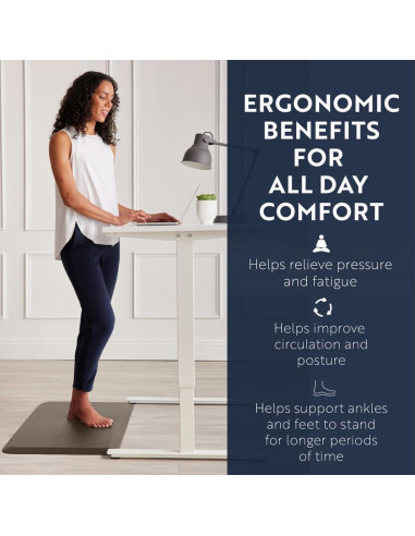 KANGAROO Alfombrilla Ergonómica Antifatiga 70x24 cm Capuchino