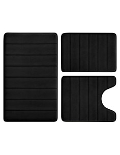 Conjunto de Alfombrillas de Baño BYSURE 3 Piezas Antideslizante