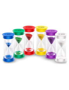 Temporizador de Arena EMDMAK Colorido 6 Piezas 1-15 Minutos