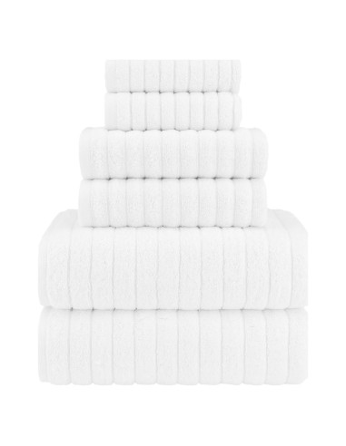 Conjunto de Toallas de Baño Elegant Comfort 6 Piezas Algodón Turco