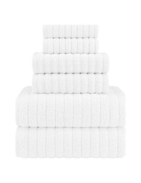 Conjunto de Toallas de Baño Elegant Comfort 6 Piezas Algodón Turco
