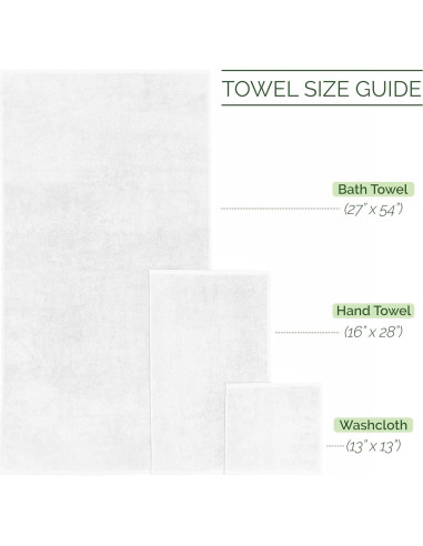 Conjunto de Toallas de Baño Elegant Comfort 6 Piezas Algodón Turco