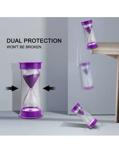 Temporizador de Arena EMDMAK Colorido 6 Piezas 1-15 Minutos