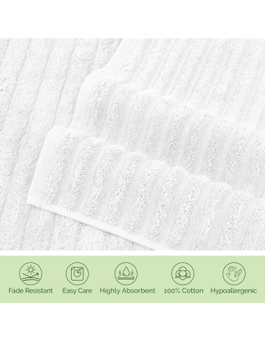 Conjunto de Toallas de Baño Elegant Comfort 6 Piezas Algodón Turco