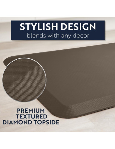 KANGAROO Alfombrilla Ergonómica Antifatiga 70x24 cm Capuchino