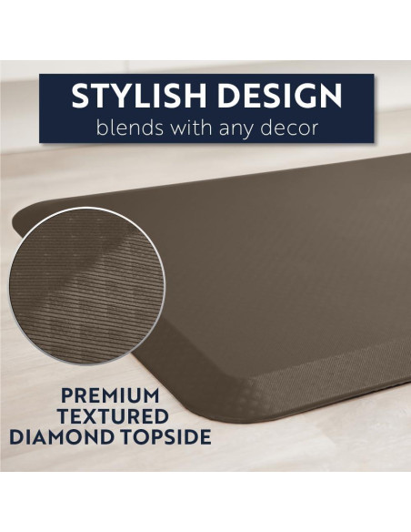 KANGAROO Alfombrilla Ergonómica Antifatiga 70x24 cm Capuchino