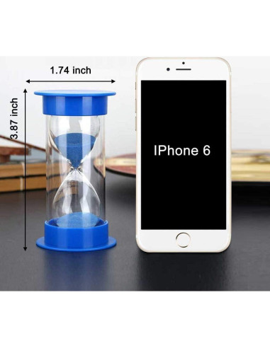 Temporizador de Arena EMDMAK Colorido 6 Piezas 1-15 Minutos