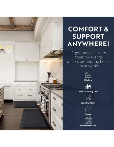 KANGAROO Alfombrilla Ergonómica Antifatiga 70x24 cm Capuchino