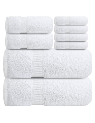 Conjunto de Toallas de Baño Infinitee Xclusives 8 Piezas Algodón