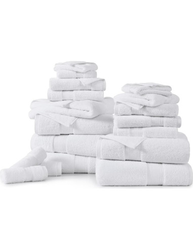 Juego de Toallas de Baño de Lujo LANE LINEN 18 Pzs Algodón 100%