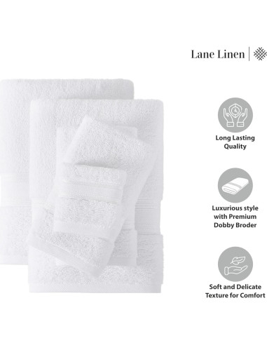 Juego de Toallas de Baño de Lujo LANE LINEN 18 Pzs Algodón 100%
