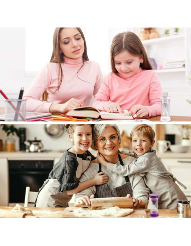 Temporizador de Arena EMDMAK Colorido 6 Piezas 1-15 Minutos