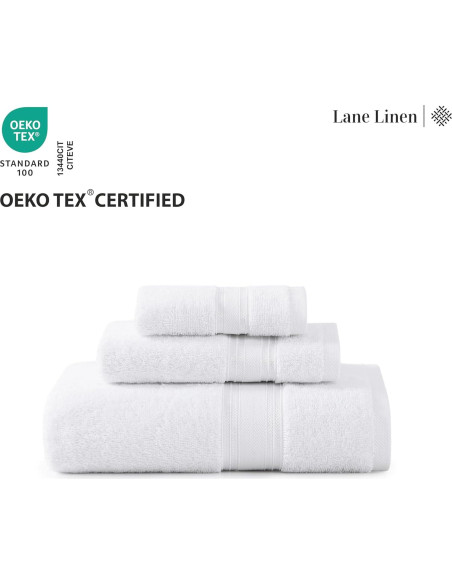 Juego de Toallas de Baño de Lujo LANE LINEN 18 Pzs Algodón 100%