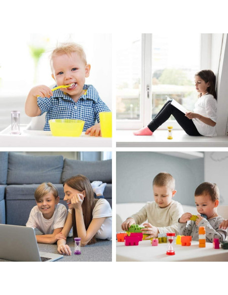 Temporizador de Arena EMDMAK Colorido 6 Piezas 1-15 Minutos