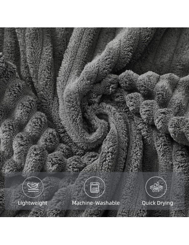 Juego de Toallas de Baño Extra Grande NALIVO 6 Piezas Gris