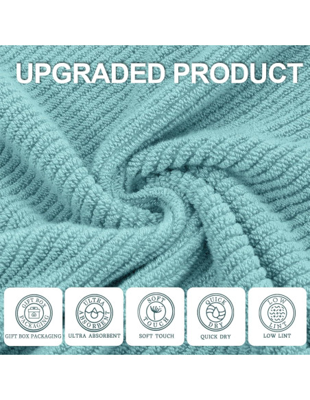 Juego de Toallas de Baño 6 Piezas VOOVA & MOVAS 100% Algodón