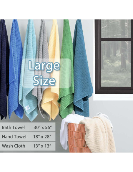 Juego de Toallas de Baño 6 Piezas VOOVA & MOVAS 100% Algodón