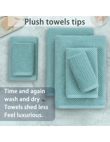 Juego de Toallas de Baño 6 Piezas VOOVA & MOVAS 100% Algodón