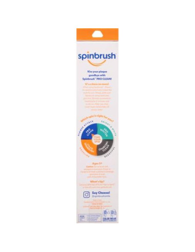 Cepillo de dientes eléctrico Spinbrush PRO CLEAN cerdas suaves