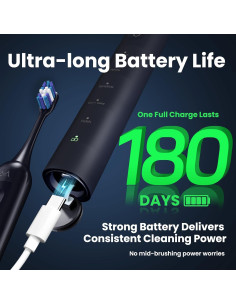 Cepillo de Dientes Eléctrico Sonic Marlincare B10PRO - 5 Modos, 180 Días Batería 2