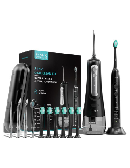 Kit de Limpieza Oral 2 en 1 FMK: Hilo Dental y Cepillo Eléctrico