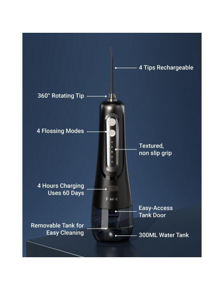Kit de Limpieza Oral 2 en 1 FMK: Hilo Dental y Cepillo Eléctrico