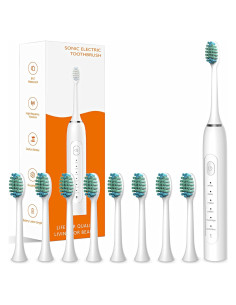 Cepillo de Dientes Eléctrico IYGLKD Impermeable 6 Modos 132g